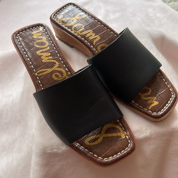 Beautiful black leather Sam Edelman size 6 sandals - Picture 6 of 6